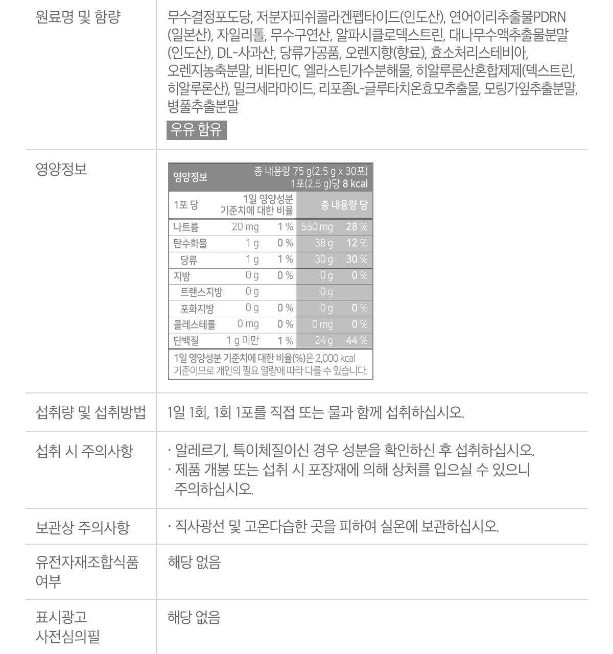 [먹는 PDRN] 더마 PDRN 300샷 x 30포 (1포 당 PDRN 300mg/오렌지맛 분말형) 상세페이지 51